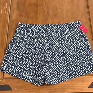 SPANX NWT Navy and White Dotted Sunshine Shorts Size XL